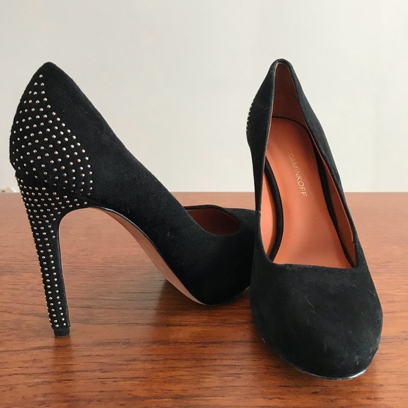 Rebecca Minkoff Shoes - REBECCA MINKOFF Black Suede Azuma Too Pumps